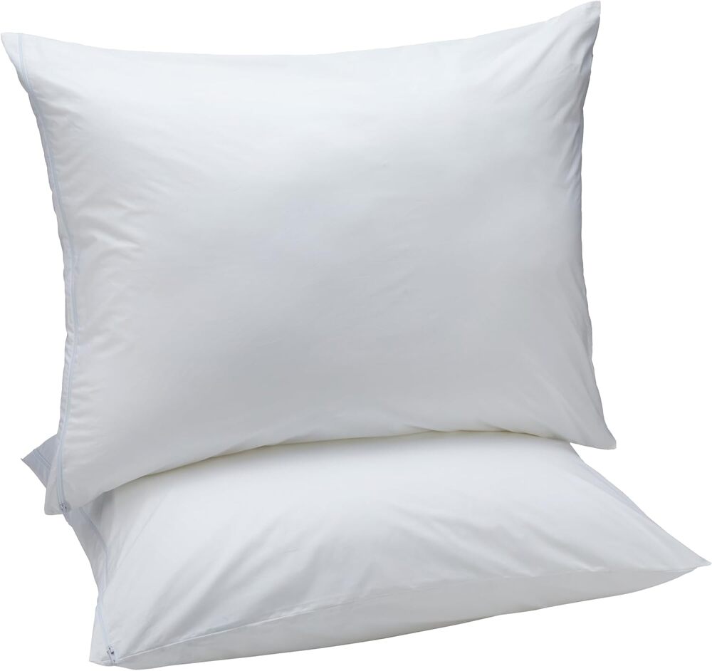 Down Alternative Bed Pillows, Hypoallergenic Protector Cases, Standard, 2-Pack